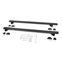 Багажник на рейлинги Amos Alfa для JEEP GRAND CHEROKEE WJ КРОССОВЕР 1998-2004 5 дв., с черными крыловидными дугами 85 мм х 130 см без замка