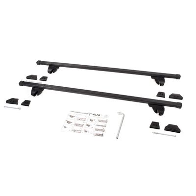 Багажник на рейлинги Amos Alfa для HYUNDAI MATRIX МИНИВЭН 2001-2008 5 дв., с прямоугольными дугами 120 см в пластике