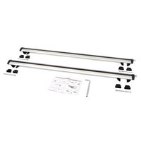 Багажник на рейлинги Amos Alfa для JEEP CHEROKEE KJ КРОССОВЕР 2001-2008 5 дв., с серебристыми крыловидными дугами 85 мм х 130 см с замками