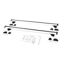 Багажник на рейлинги Amos Alfa для PEUGEOT 407 УНИВЕРСАЛ 2004-2008 5 дв., с серебристыми крыловидными дугами 85 мм х 120 см с замками