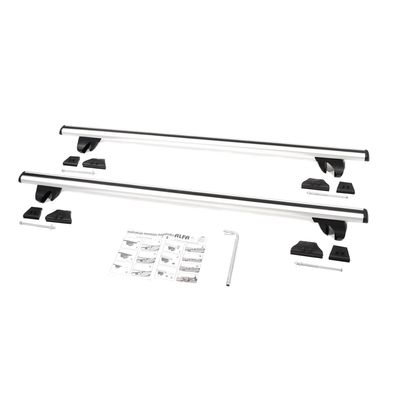 Багажник на рейлинги Amos Alfa для JEEP GRAND CHEROKEE LIMITED КРОССОВЕР 2005- 5 дв., с аэродинамическими дугами 55 мм х 140 см без замка