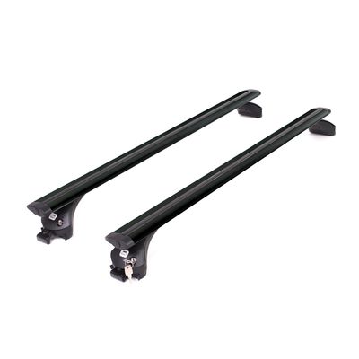 Багажник Amos BOSS для MITSUBISHI OUTLANDER III 2013-, с черными крыловидными дугами 80 мм х 120 см, с замками