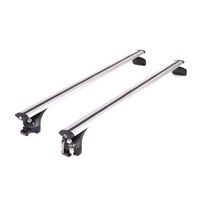 Багажник Amos BOSS для SUBARU FORESTER КРОССОВЕР 1997-2002 5 дв., с серебристыми крыловидными дугами 80 мм х 130 см, с 2 замками