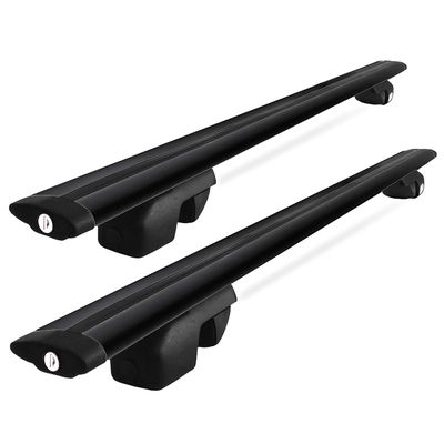 Багажник Amos Nowy для JEEP CHEROKEE KJ КРОССОВЕР 2001-2008 5 дв., с черными крыловидными дугами 80 мм х 130 см с замками