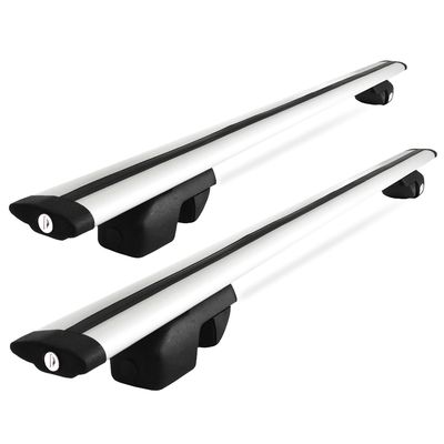 Багажник Amos Nowy для FORD MAVERICK КРОССОВЕР 2001-2003 3 дв. 5 дв., с серебристыми крыловидными дугами 80 мм х 120 см с замками