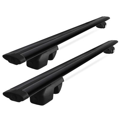 Багажник Amos Nowy для JEEP CHEROKEE KJ КРОССОВЕР 2001-2008 5 дв., с черными крыловидными дугами 80 мм х 130 см без замков