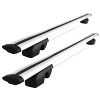 Багажник Amos Nowy для INFINITI FX45 КРОССОВЕР 2004- 5 дв., с серебристыми крыловидными дугами 80 мм х 130 см без замков