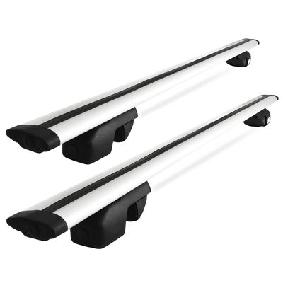 Багажник Amos Nowy для OPEL ASTRA G УНИВЕРСАЛ 1998-2004 5 дв., с серебристыми крыловидными дугами 80 мм х 120 см без замков