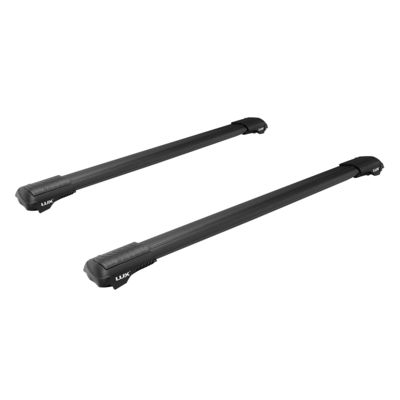 Багажник на крышу LUX ХАНТЕР L46-B для MERCEDES-BENZ M-CLASS W163 ВНЕДОРОЖНИК 1997-2005 классические рейлинги, на рейлинги с просветом, чёрный