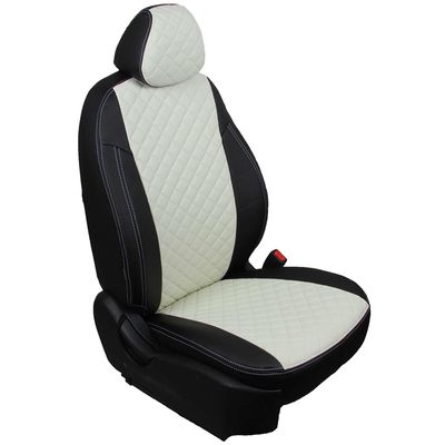 Чехлы на сиденья для  MAZDA CX-5 II 2017- DRIVE, Ромб Чёрный + Белый