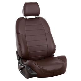 Авточехлы для SSANGYONG REXTON III 2012-, экокожа, шоколад/шоколад
