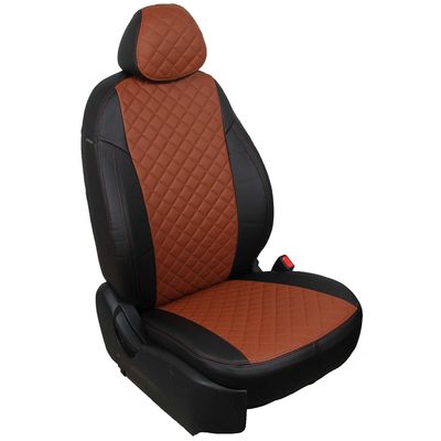 Чехлы на сиденья для  MAZDA CX-5 II 2017- DRIVE, Ромб Чёрный + Коричневый