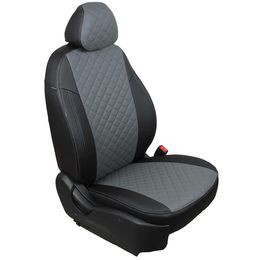 Чехлы на сиденья для  MAZDA CX-5 II 2017- DRIVE, Ромб Чёрный + Серый