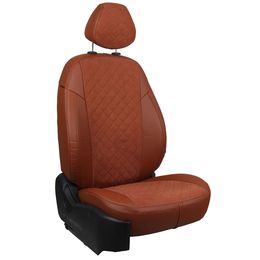 Чехлы на сиденья для  MAZDA CX-5 2011-2017 40/60 DIRECT DRIVE, Алькантара ромб Коричневый + Коричневый