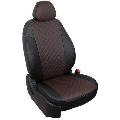 Чехлы на сиденья для  MAZDA CX-5 II 2017- DRIVE, Ромб Чёрный + Шоколад
