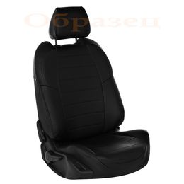 Чехлы на сиденья из экокожи для CHEVROLET ORLANDO 2011- 5 мест, чёрный/чёрный