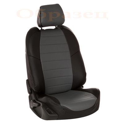 Чехлы из экокожи MAZDA CX-5 2011-2017 3 задних сиденья раздельные, чёрный/серый Чехлы из экокожи MAZDA CX-5 2011-2017 3 задних сиденья раздельные, чёрный/серый