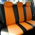 Чехлы на сиденья из экокожи для SKODA OCTAVIA III, A7 2013- с подлокотником, чёрный/оранжевый  фото 2 заказать - Интернет-магазин Msk-Auto.com