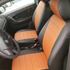 Чехлы на сиденья из экокожи для NISSAN ALMERA новая 2013- 40/60, задняя спинка раздельная, чёрный/коричневый  фото 1 заказать - Интернет-магазин Msk-Auto.com