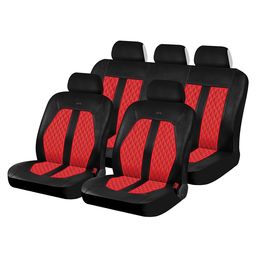 Чехлы на сиденья искусственная кожа «LAREDO», чёрный/бежевый/бежевый, универсальные, 10446