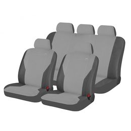 Чехлы на сиденья трикотаж «PASS», тёмно-серый/светло-серый, универсальные, 10910