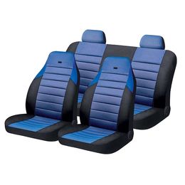 Чехлы на сиденья трикотаж «MATRIX», чёрный/синий, универсальные, 10538