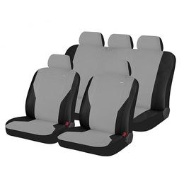 Чехлы на сиденья трикотаж «PASS», чёрный/светло-серый, универсальные, 10909