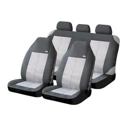 Чехлы на сиденья водоотталкивающая ткань «EXPLORER», чёрный/серый, универсальные, 10306