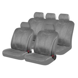 Чехлы на сиденья трикотаж «3-D», светло-серый, универсальные, 10430