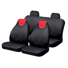 Чехлы на сиденья трикотаж «ARRIS», чёрный/красный, универсальные, 10546
