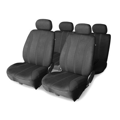 Чехлы на сиденья трикотаж «HIGHWAY», чёрный/чёрный, универсальные, 10904