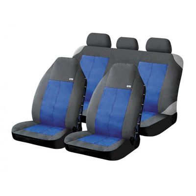 Чехлы на сиденья водоотталкивающая ткань «EXPLORER», чёрный/синий, универсальные, 10305