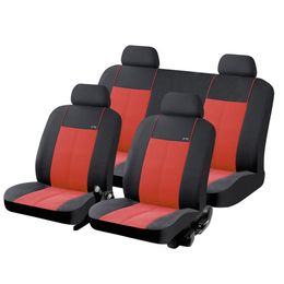 Чехлы на сиденья трикотаж «MASTER», чёрный/красный, универсальные, 10316