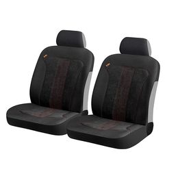 Чехлы на сиденья трикотаж «TREND COOL FRONT», чёрный/оранжевый, универсальные, 21194