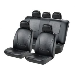Чехлы на сиденья искусственная кожа «COBRA», чёрный/чёрный, универсальные, 10244