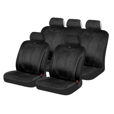 Чехлы на сиденья трикотаж «3-D», чёрный, универсальные, 10428