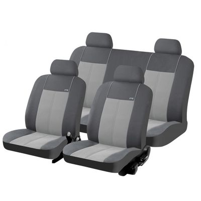 Чехлы на сиденья трикотаж «MASTER», тёмно-серый/светло-серый, универсальные, 10314