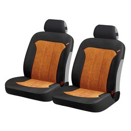 Чехлы на сиденья трикотаж «TREND FRONT», чёрный/оранжевый, универсальные, 21239