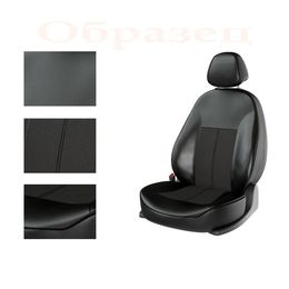 Авточехлы для RENAULT SANDERO 2010- задняя спинка раздельная, чёрный/жаккард чёрный/чёрный