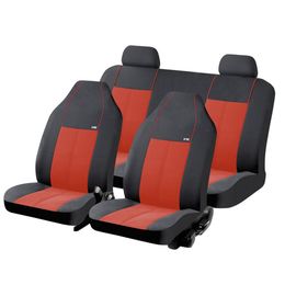 Чехлы на сиденья трикотаж «ACTIVE», чёрный/красный, универсальные, 10311