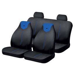Чехлы на сиденья трикотаж «ARRIS», чёрный/синий, универсальные, 10544