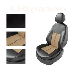 Авточехлы для HYUNDAI IX35 2010-, чёрный/бежевый/чёрный