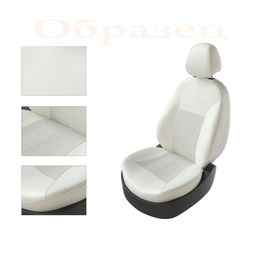 Авточехлы для RENAULT DUSTER 2011-2015 AIRBAG, белый/белый/белый