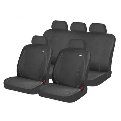 Чехлы на сиденья трикотаж «PARTNER», тёмно-серый/серый, универсальные, 10920