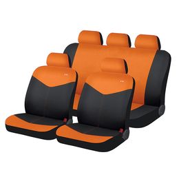 Чехлы на сиденья трикотаж «RONDO», оранжевый/чёрный, универсальные, 10675