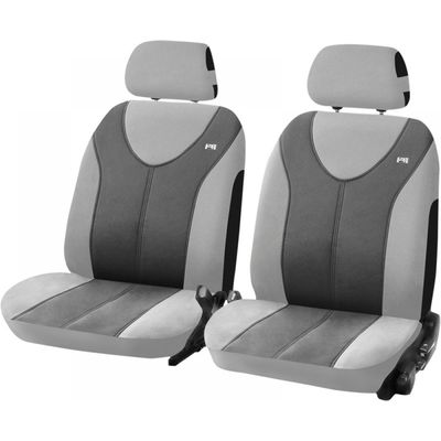 Чехлы на сиденья трикотаж «TROPHY FRONT», светло-серый/тёмно-серый, универсальные, 10290