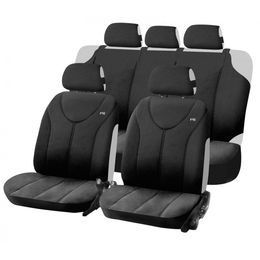 Чехлы на сиденья трикотаж «TROPHY PLUS», чёрный/чёрный, универсальные, 10295