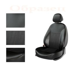 Авточехлы для MITSUBISHI PAJERO 4 2006-2014, чёрный/чёрный/коричневый