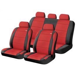 Чехлы на сиденья трикотаж «SCORPIO», чёрный/красный, универсальные, 10333
