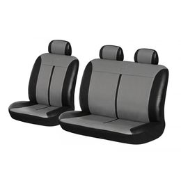Чехлы на сиденья искусственная кожа «BUFFALO VAN», чёрный/тёмно-серый, универсальные, 10045